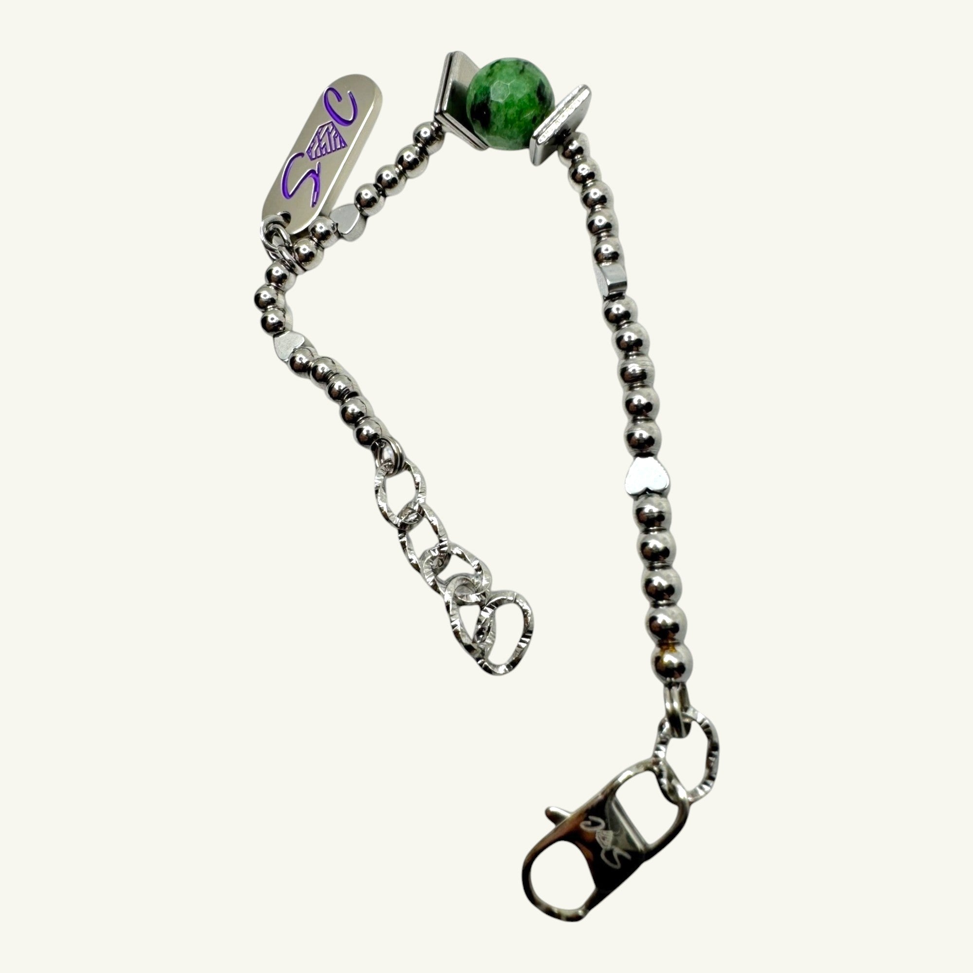 Bracciale ruby zoisite sfaccettato Sharifa Crystals